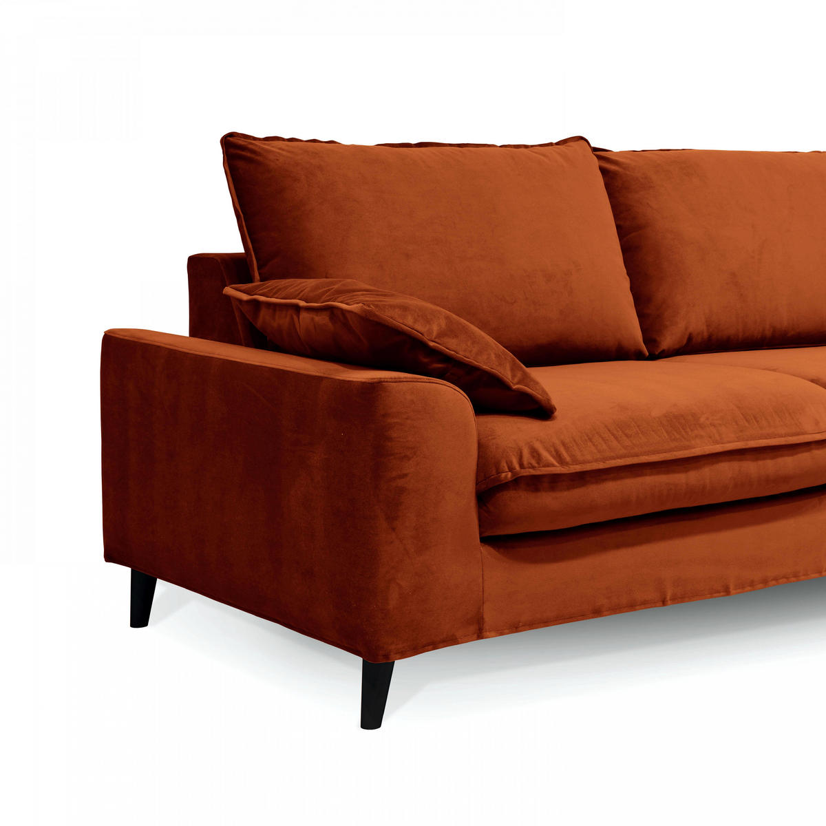 3-SITZER-SCHLAFSOFA, Stoff, Rot - Rot, Textil (97/88/205cm) - Oviala