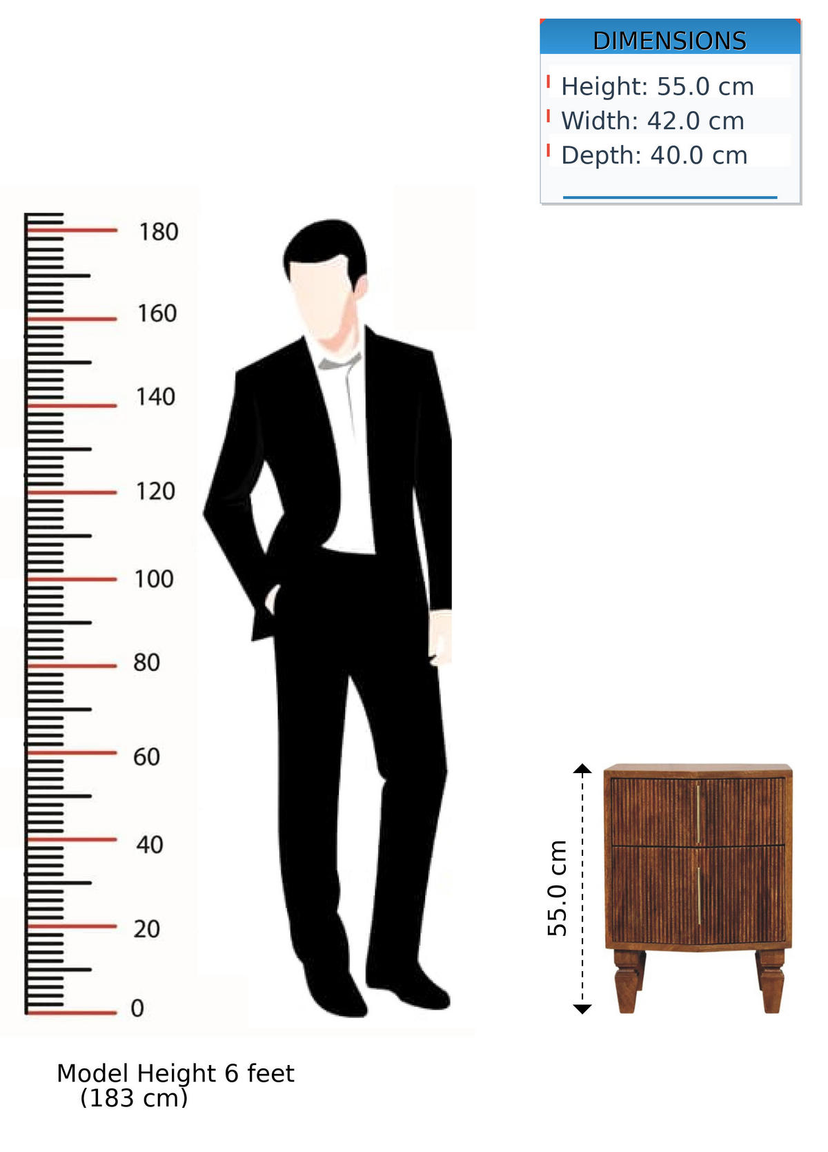 NACHTKASTEN Lamellen-Einheit, 2 Schubladen, Hellbraun - Hellbraun/Messingfarben, Holz/Metall (42/55/40cm) - Artisan Furniture