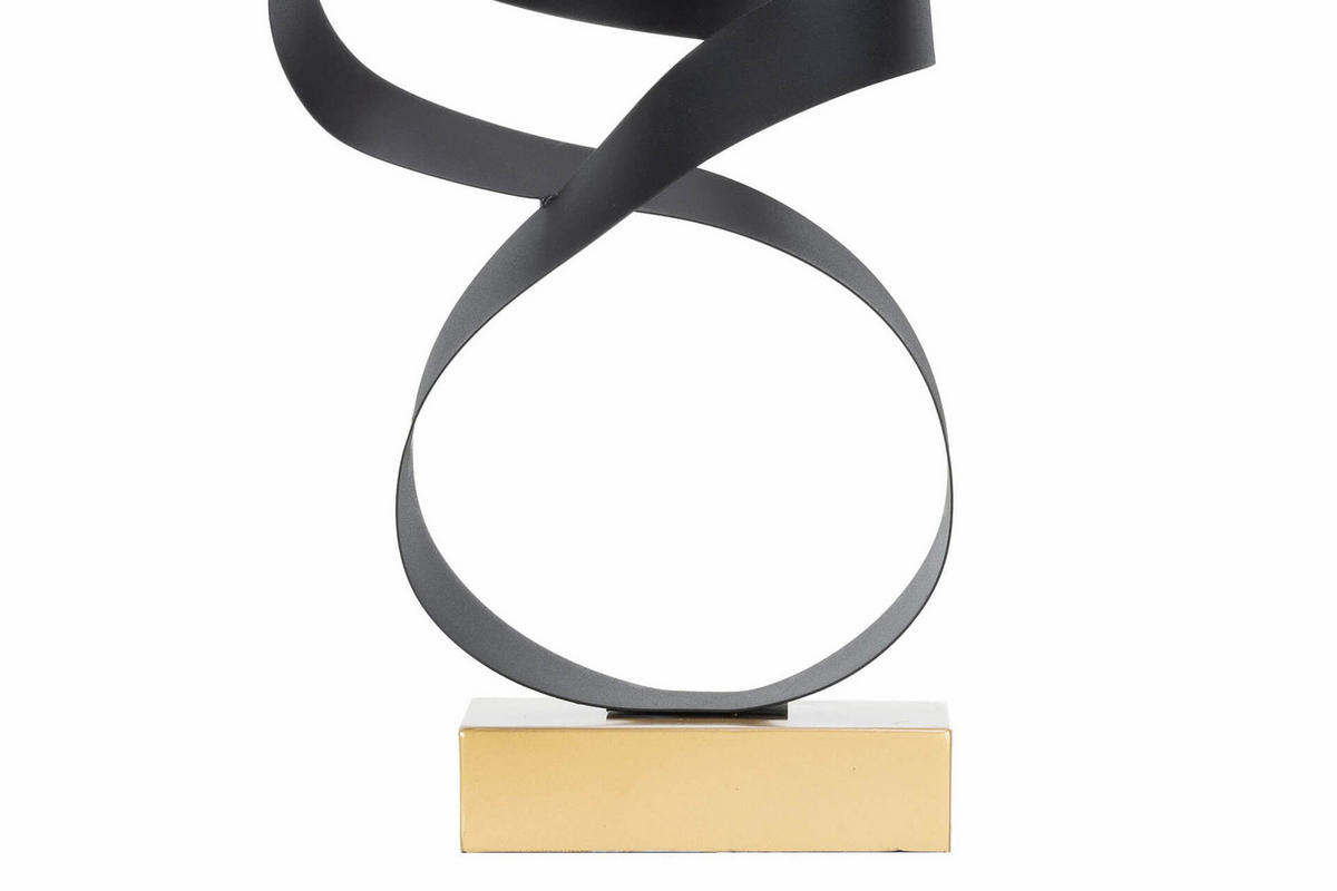 METALLSKULPTUR Schwarz 35/80 cm - Schwarz, Metall (2.5/80/20cm) - KUNSTLOFT