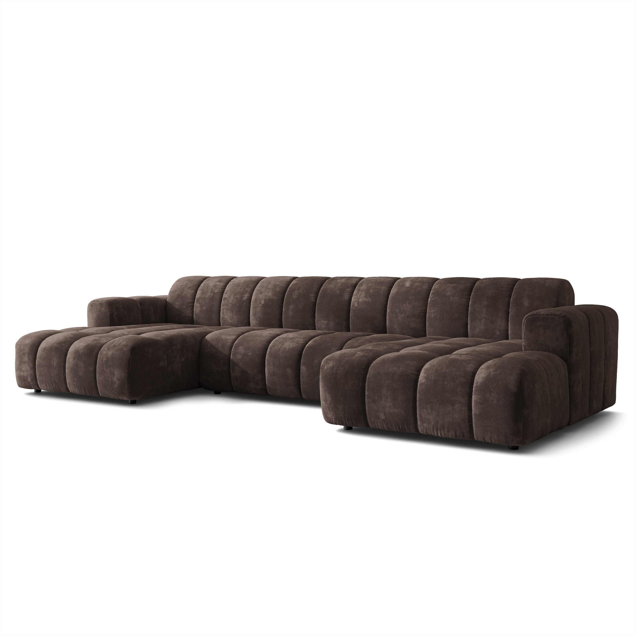 Masseno Wohnlandschaft Braun 398x85x165 cm
