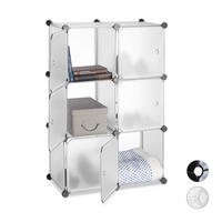 REGALSYSTEM - Transparent, Kunststoff/Metall (66/97.5/31.5cm) - Relaxdays