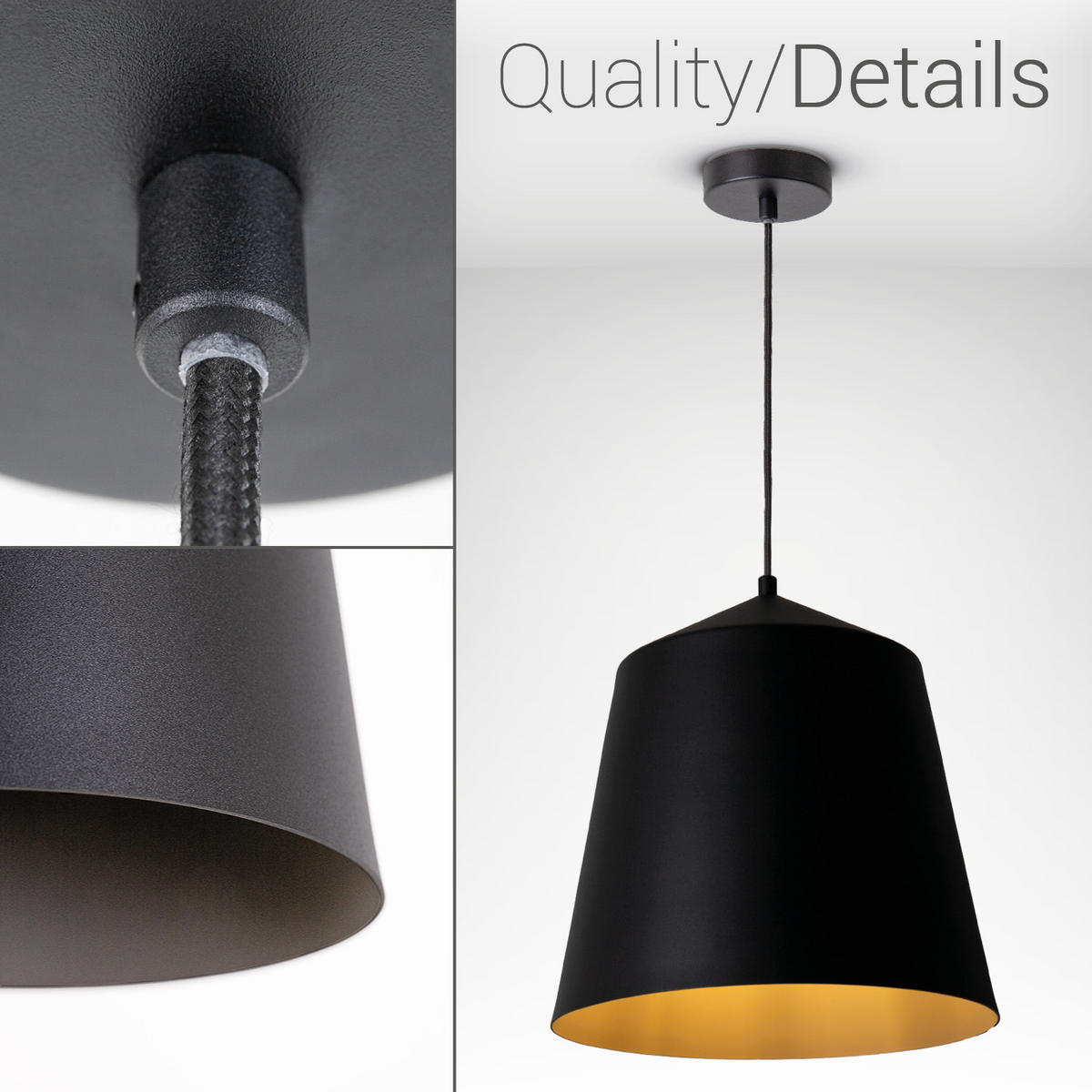 PENDELLEUCHTE Jackson M - Grau, Metall (32.5/32.5/32cm) - Paco Home