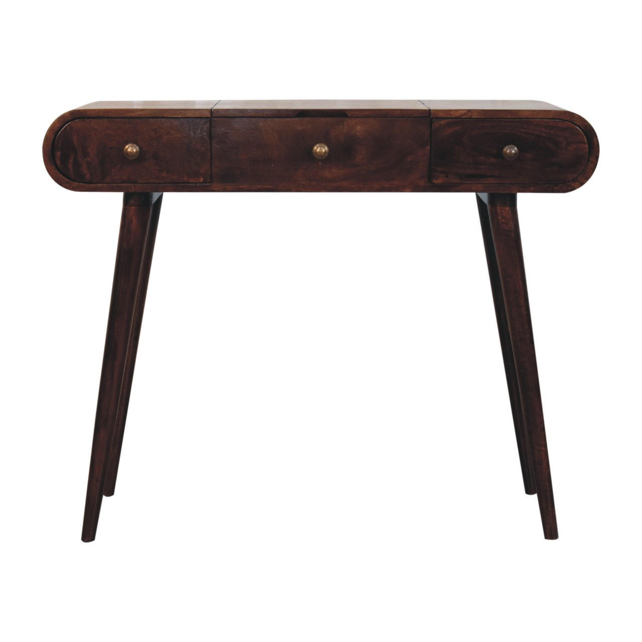 TOALETNA MIZICA v zaključku California Walnut z zložljivim ogledalom - hnedá, drevo (40/80/100cm) - Artisan Furniture