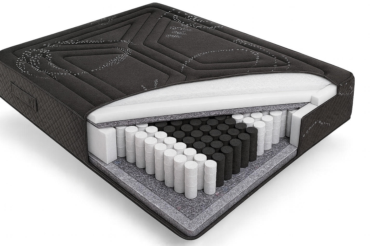 MATRATZE 135x190 Dame Nuit H2/H3 30 cm - Weiß, Textil (135/190cm) - Simpur