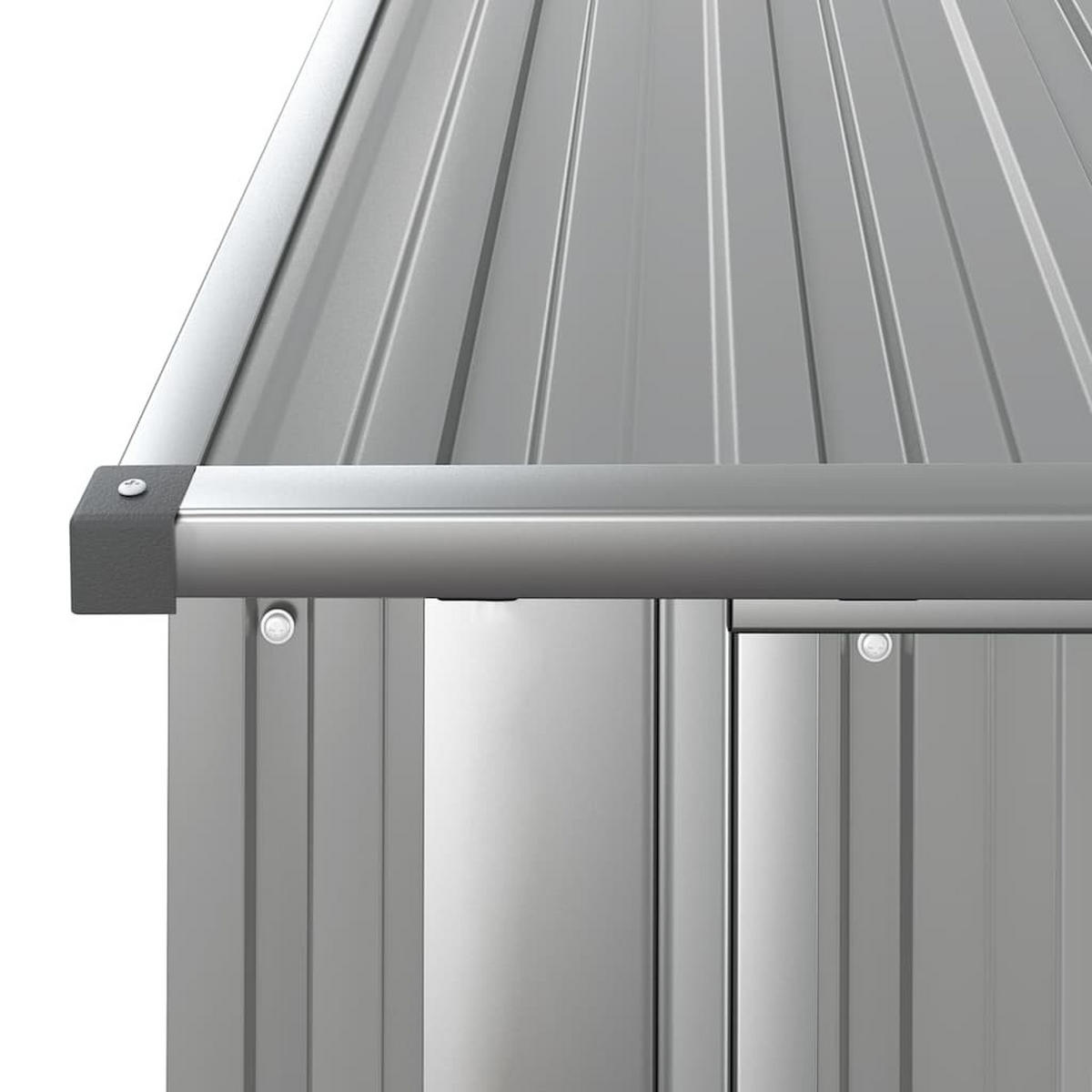 GERÄTESCHUPPEN 180,5/97/209,5 cm, aus Verzinkter Stahl, Grau - Grau, Metall (180.5/209.5/97cm) - vidaXL