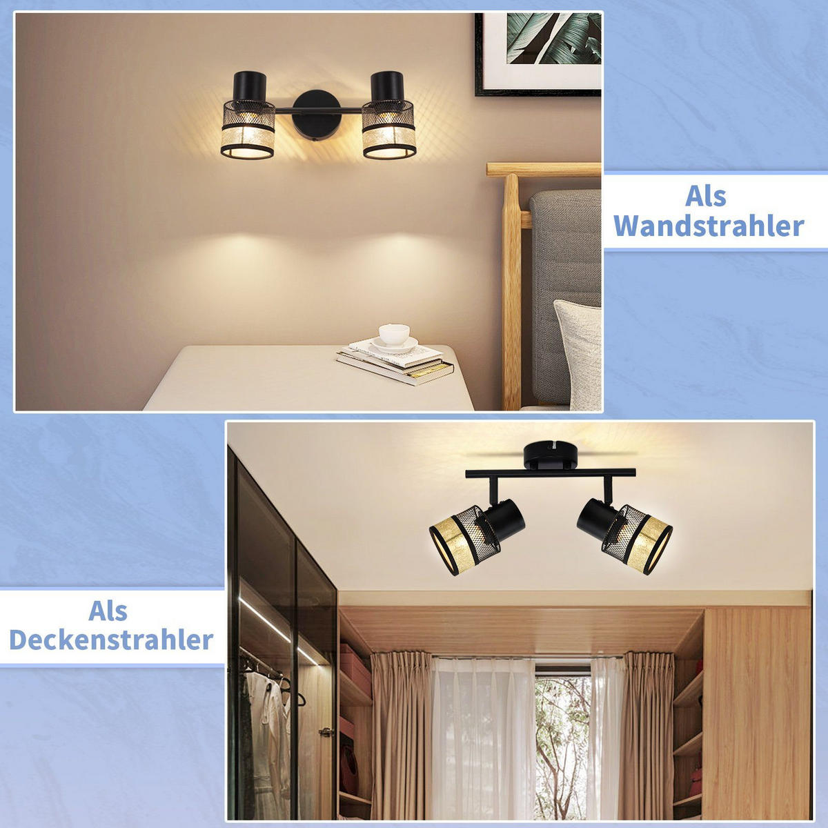 DECKENLEUCHTE Rhythmus 2flammig 30/9/21 cm - Schwarz, Metall (30/9/21cm) - Nettlife