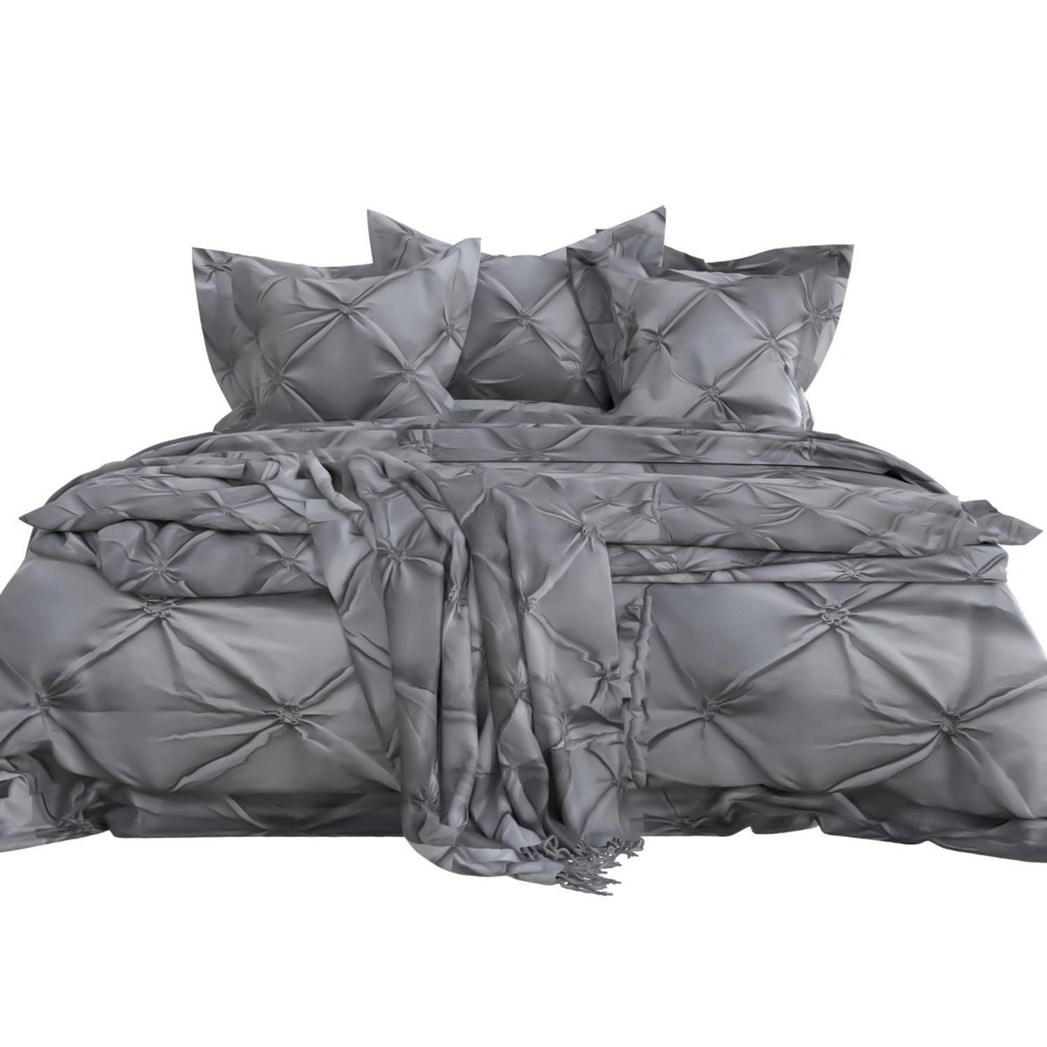 BETTWÄSCHE (Grau) - Grau, Kunststoff (135/200cm) - Intirilife