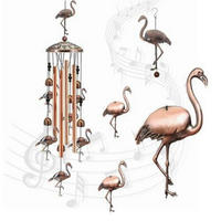 WINDSPIEL Flamingo Aluminium 90 cm - Bronzefarben, Metall (90/15/15cm)