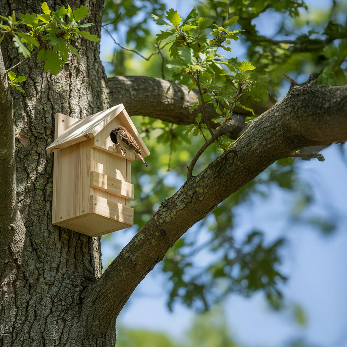 2XBÚDKY - svetlohnedá, kov/drevo (16/25/16cm) - Relaxdays