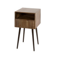 NACHTTISCH Carve - Braun - 35/35/61 cm - Braun, Holz (35/61/35cm) - Hoyz Collection