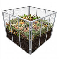 KOMPOSTER Grau Stahl 800 l - Grau, Metall (100/80/100cm) - Relaxdays