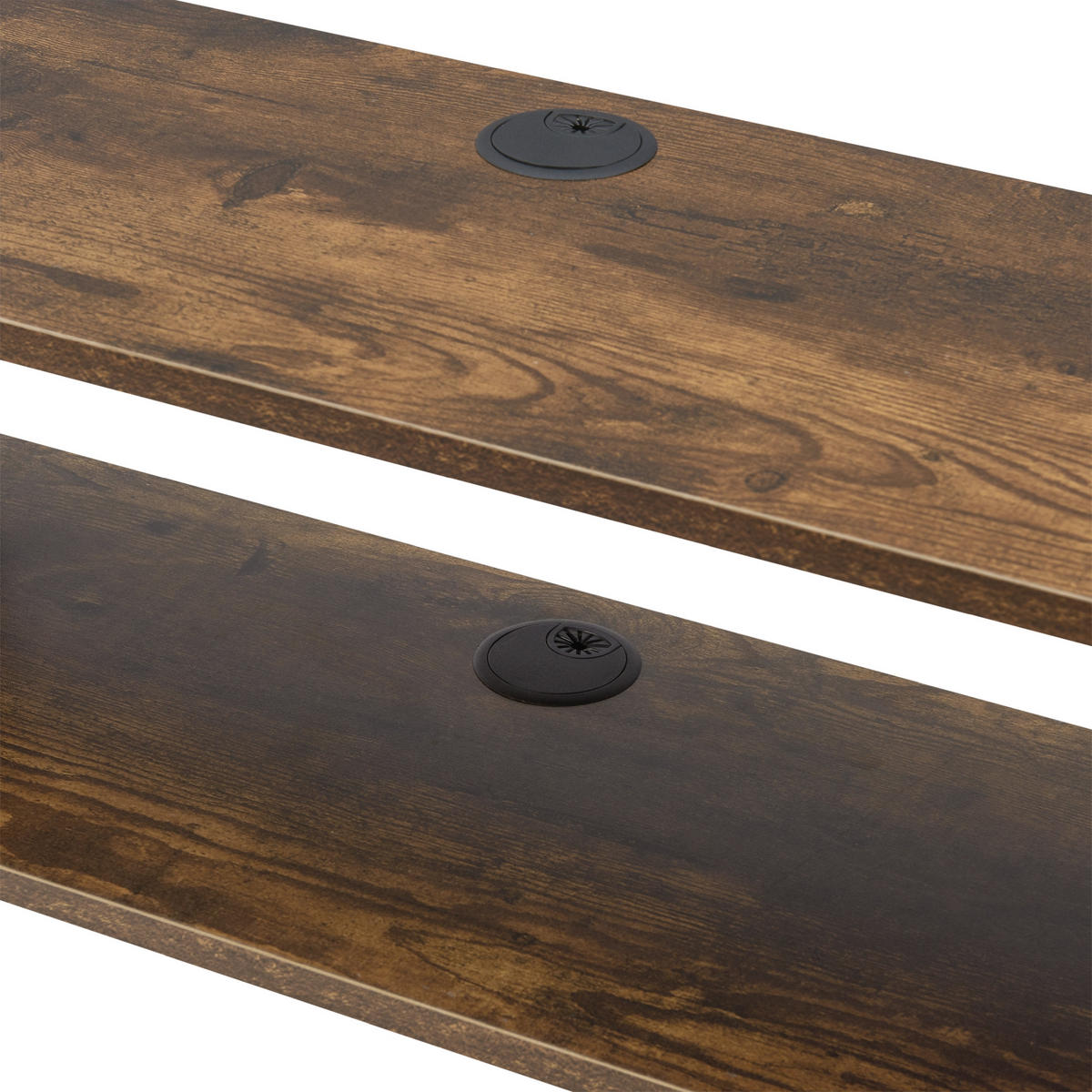 TV-WANDREGAL Støvring - Dunkelbraun, Holzwerkstoff (150/21/25cm) - [en.casa]