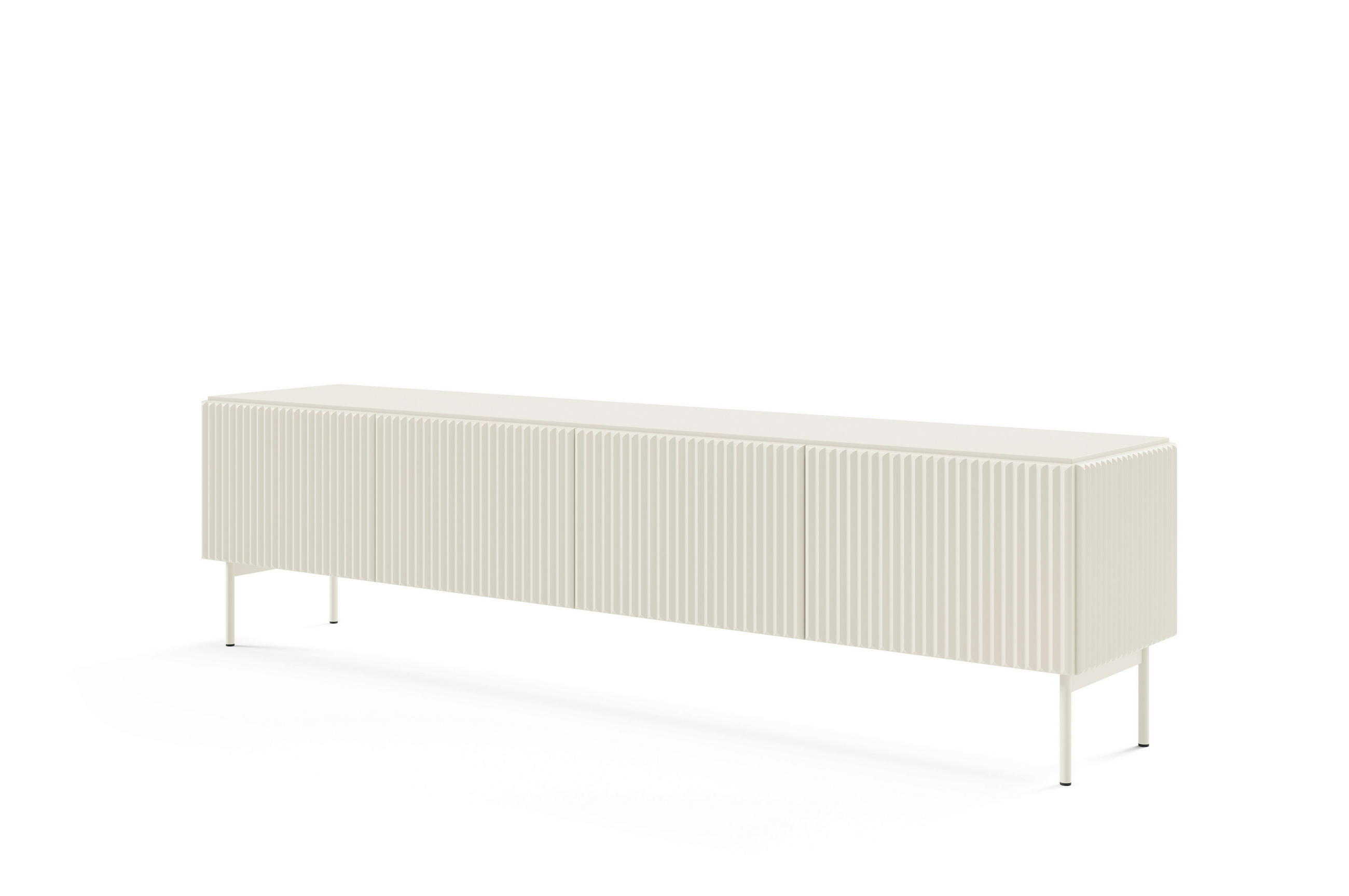 TV-SCHRANK, Kaschmir, 195,2 x 51,2 x 39,8 cm - Beige, Holzwerkstoff (195.2/51.2/39.8cm) - 3XE LIVING