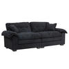 2-SITZER Sofa Chenille mit tiefem Sitz, Memory-Schaum 213,4/90,1/87,6 cm Schwarz - Schwarz, Textil (90.1/87.6/213.4cm) - Redom