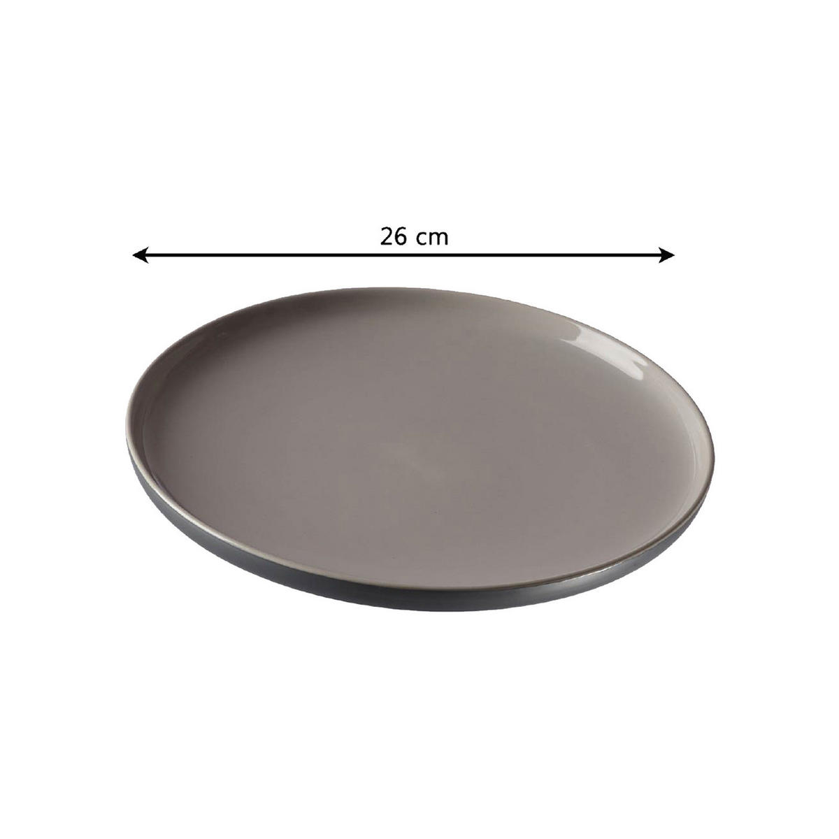 SPEISETELLER Jasper Grau ø 26.0 cm 4er Set - Grau, Keramik (26cm) - Ritzenhoff Breker
