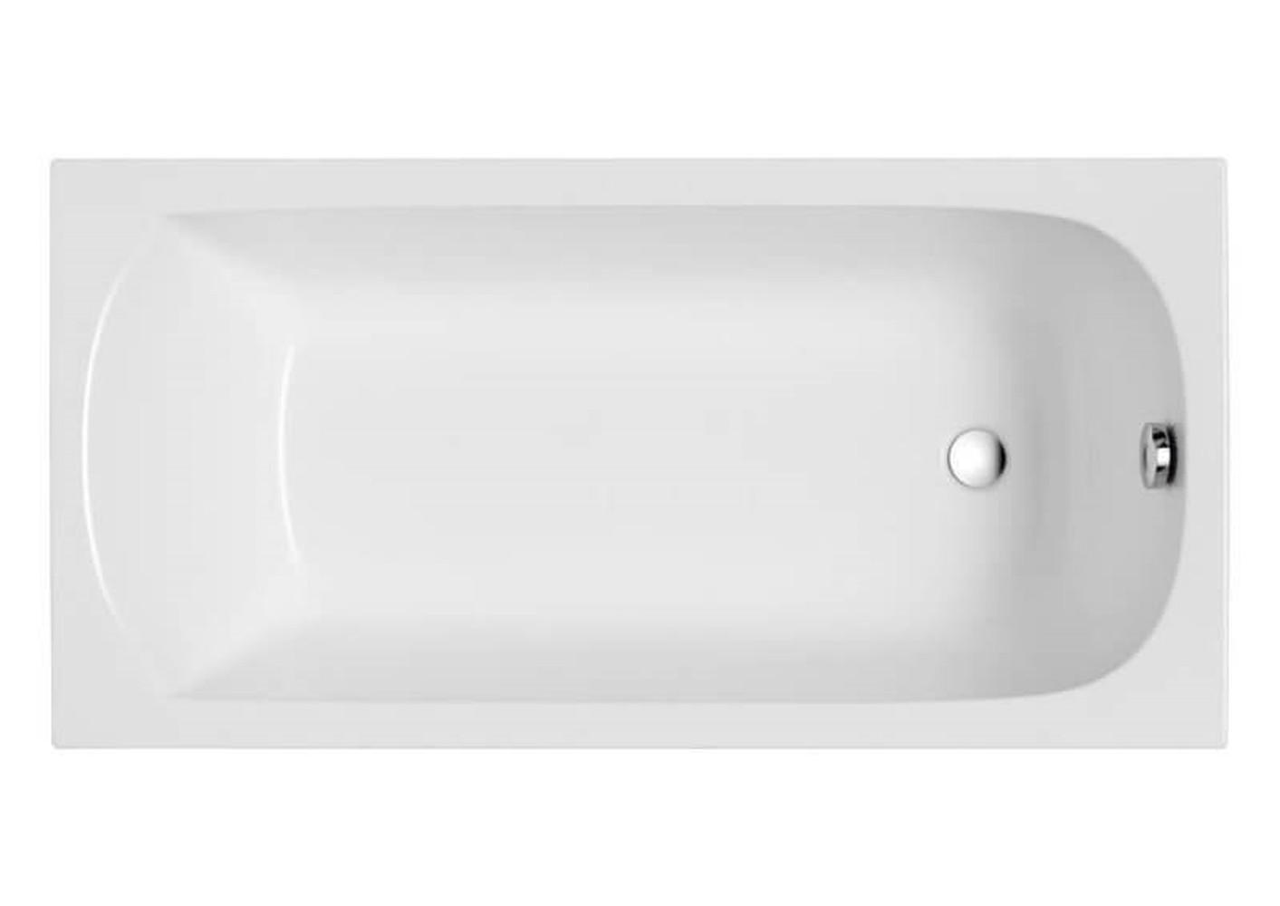 BADEWANNE Rechteck CLASSIC SLIM 150/70 Ablauf & Füße - Weiß, Kunststoff (70/54.5/150cm) - bad land