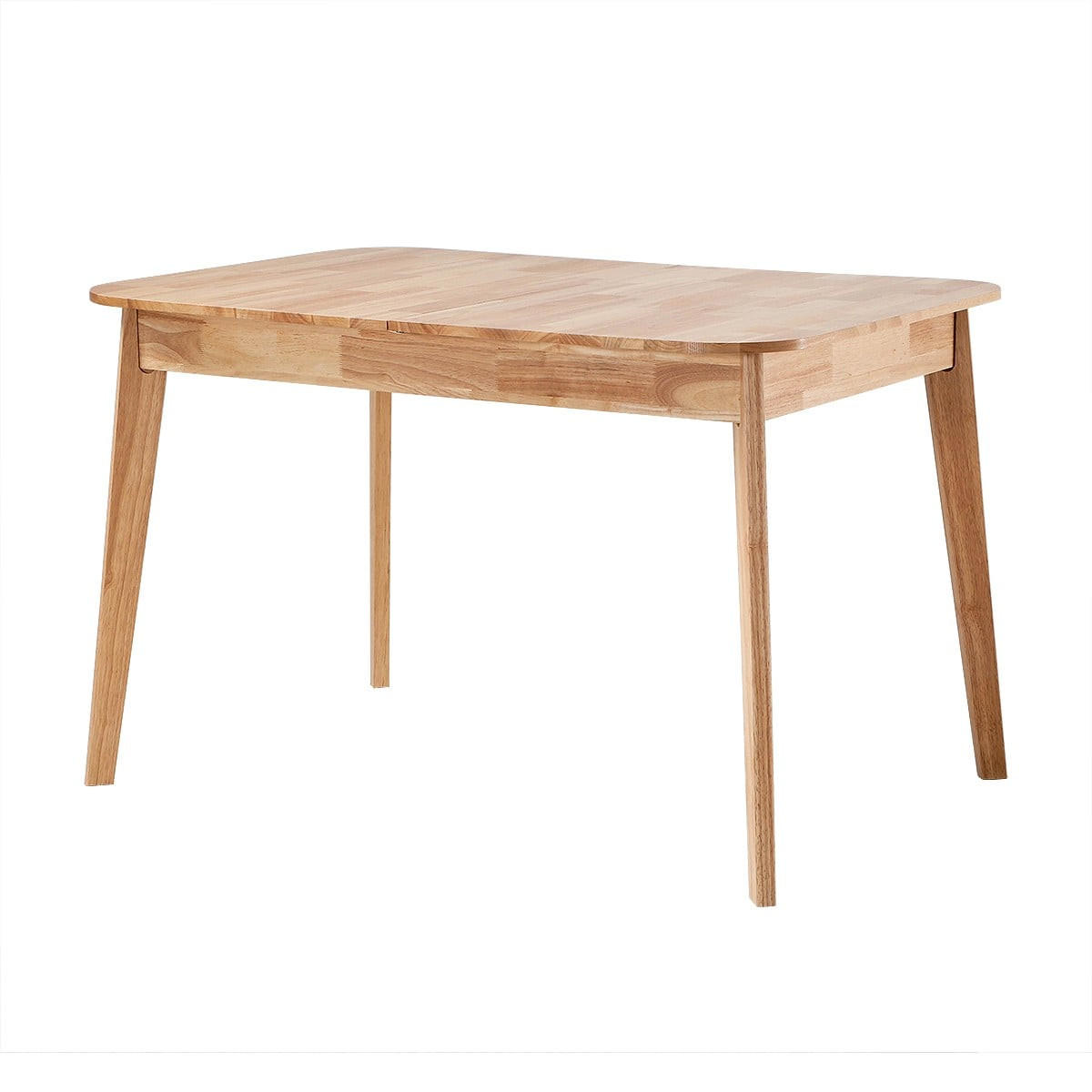 ESSTISCH Ausziehbarer 120-160 cm aus Gummibaumholz 80/75/120-160 cm - Nussbaumfarben, Holz (86.5/80/75cm) - Calicosy