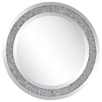 WANDSPIEGEL silber 70 cm Glitzer-Effekt Erbray - Silberfarben, Holzwerkstoff (70/70/2cm) - Beliani