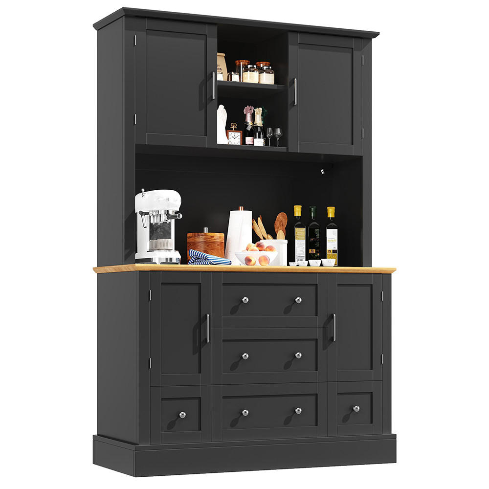 SCHRANK LED App-Controll Schwarz 115/40/180 cm - Schwarz, Holzwerkstoff (115/180/40cm) - Zephmum
