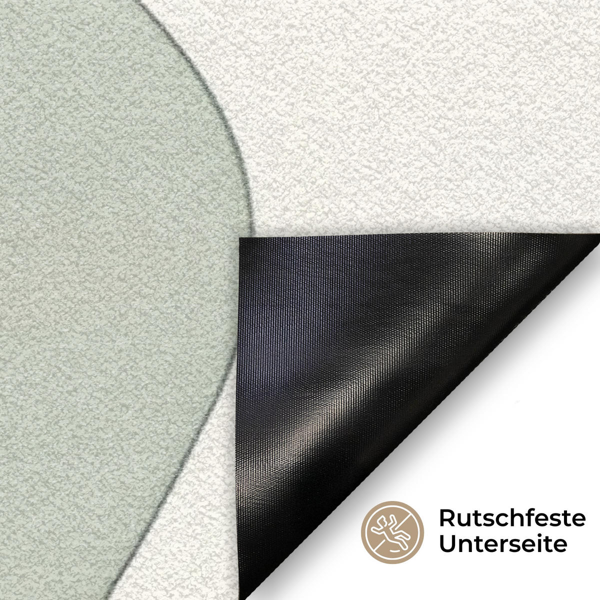 FUSSMATTE Japandi - Abstrakt - Grün 90x60 cm - Multicolor, Kunststoff (90/0.4cm) - MuchoWow