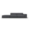 SOFA Jodie aus strukturiertem Stoff dunkelgrau 3 Sitzplätze - Dunkelgrau, Textil (102/70/262cm) - Micadoni