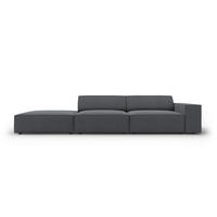 SOFA Jodie aus strukturiertem Stoff dunkelgrau 3 Sitzplätze - Dunkelgrau, Textil (102/70/262cm) - Micadoni