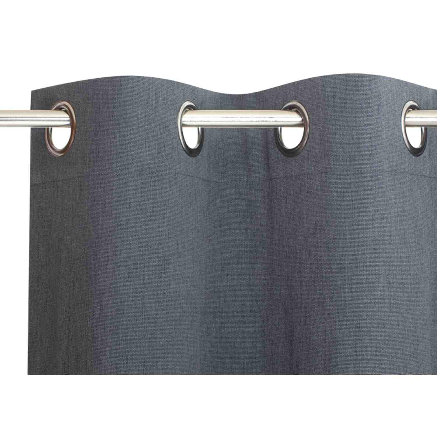 BLICKDICHTER ÖSENVORHANG Dove Signature - Anthrazit, Textil (140/0.5/245cm) - Tom Tailor