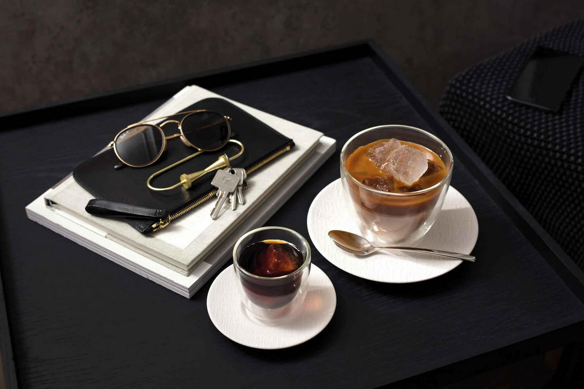 ESPRESSOGLÄSER MIT UNTERTASSEN Manufacture Rock weiß 60 ml 6er Set - Weiß, Kunststoff (0.06L) - Villeroy & Boch
