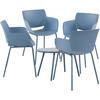 GARTENSITZGRUPPE Kunststoff blau - Blau, Kunststoff - CLP