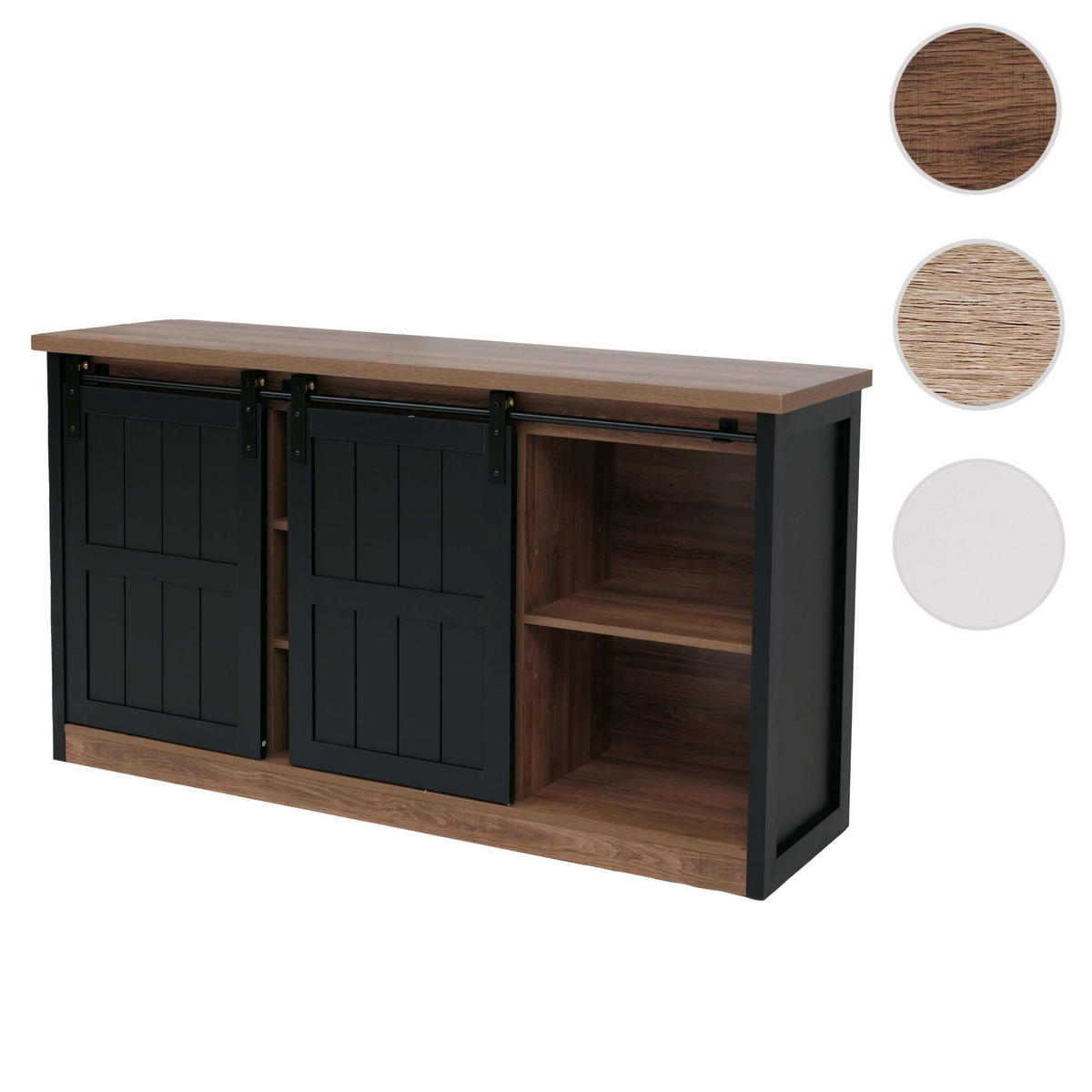 HIGHBOARD hnědá, černá - černá/hnědá, dřevo (150/84/40cm) - MCW