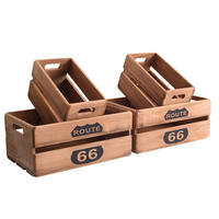 HOLZKISTEN SET, 4tlg. Braun 22/35/15 cm - Braun, Holz (22/15/35cm) - Mobili Rebecca