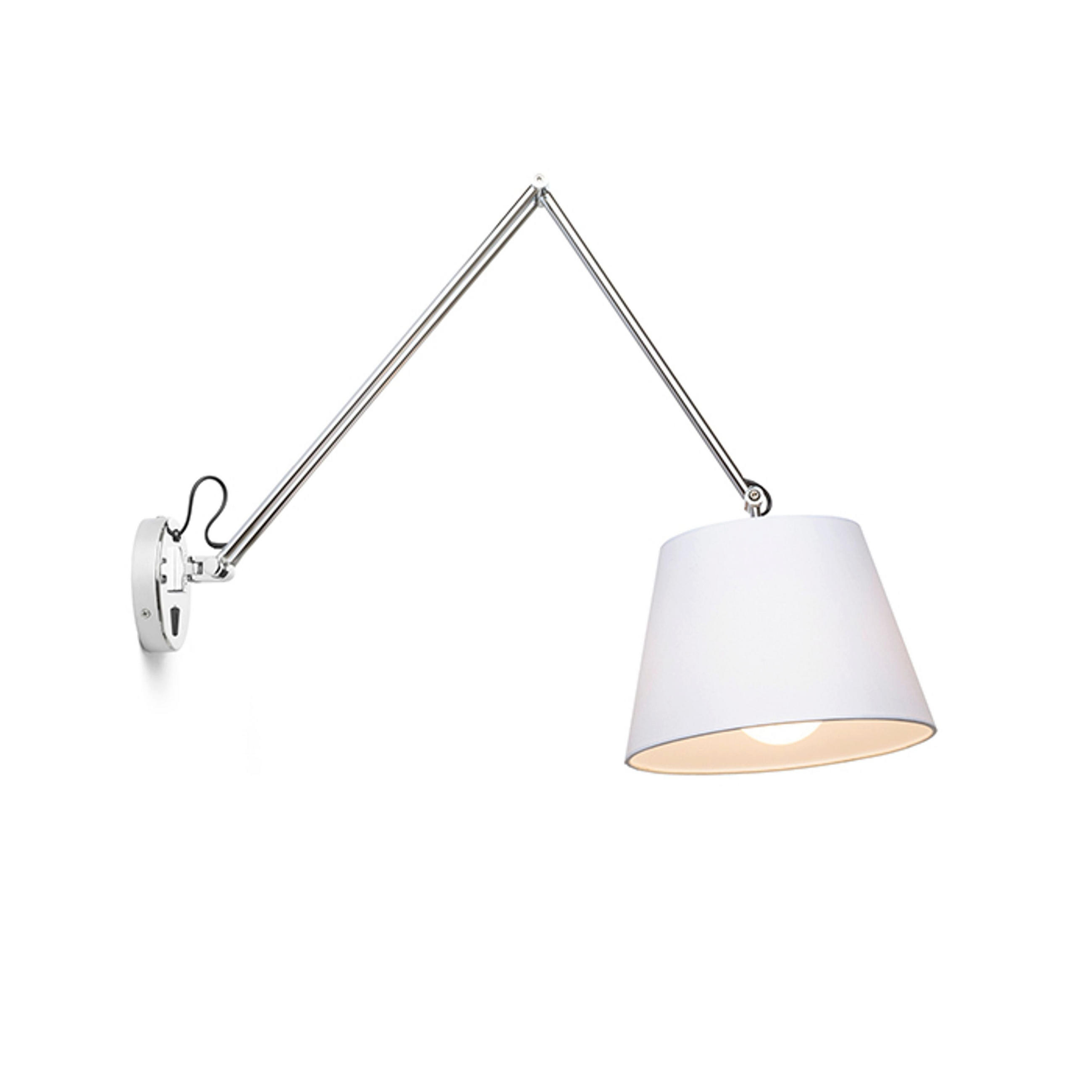 WANDLEUCHTE ASHLEY Weiß Chrom 15 W - Weiß, Metall (26/114.9/26cm) - Rendl