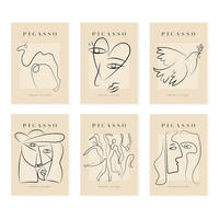 POSTER Set Mit 6 Illustrationen Von Pablo Picasso Frieden A3 Rahmenlos - Klar, Papier (29/3cm) - Nacnic