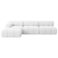ECKSOFA modulares Sofa Razon-L2 - 285x160x70 cm Weiß Bouclé - Weiß, Holzwerkstoff/Textil (285/160cm) - ALTDECOR
