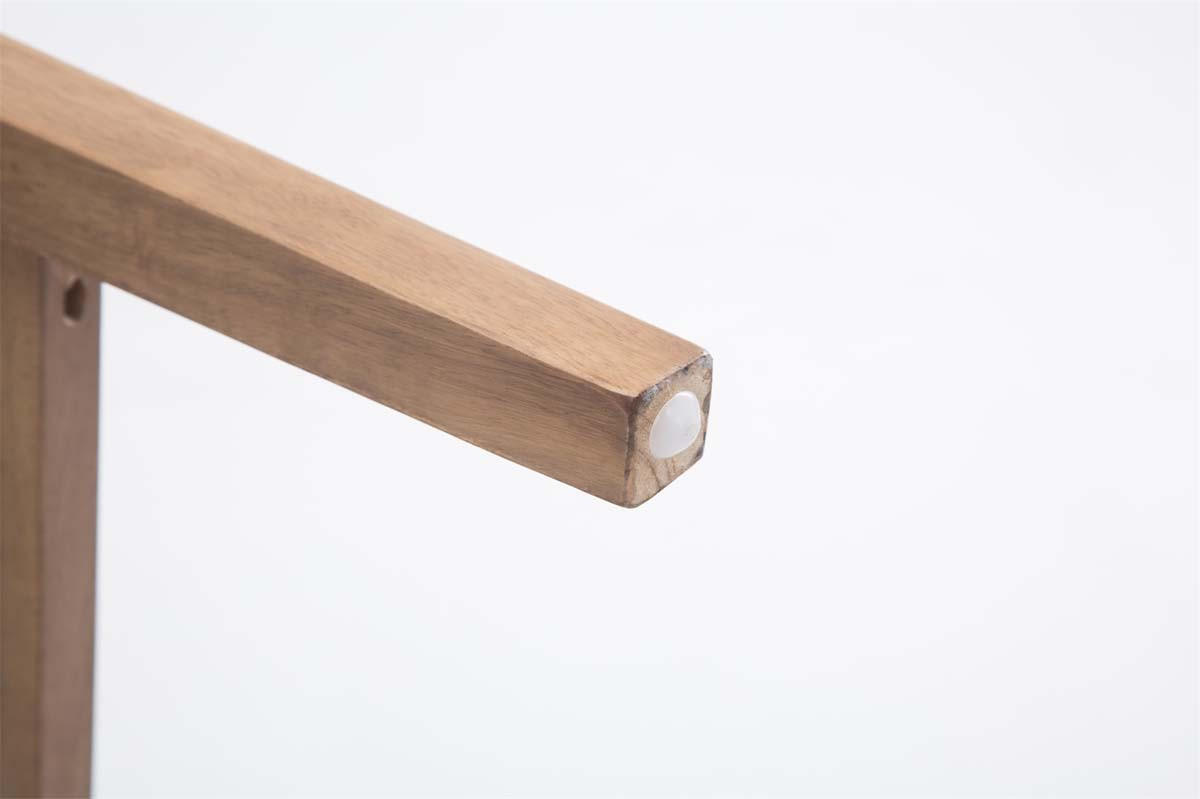 BARHOCKER Likel Stoff Hellgrau Braun - Hellgrau, Textil (42/113/57cm) - DELUKE