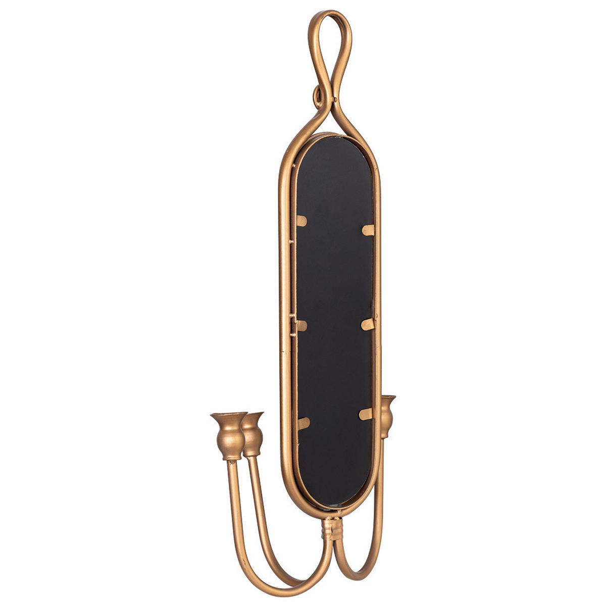 KERZENHALTER aus Metall, golden, 26x13x62cm - Goldfarben, Metall (62cm) - Wanderlust