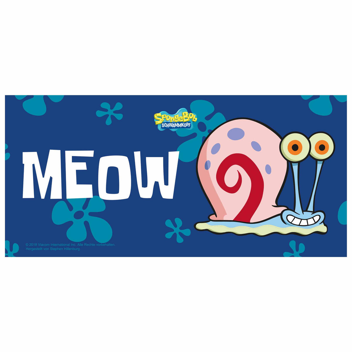 BECHER Spongebob Schwammkopf Gary Meow Blau 320 ml - Blau, Keramik (0.32L)