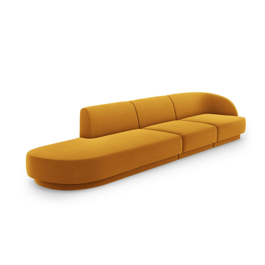 Thumbnail - Micadoni Linkes-Sofa, Gelb, Textil, 4-Sitzer, 90x70x323 cm, Hergestellt in Europa, Oeko-Tex®, Wohnzimmer, Sofas & Couche...