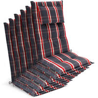 HOCHLEHNER Highlux HL 120x52x7cm Grau-Rot-Kariert (6tlg) - Rot, Textil (52/120cm) - Beautissu 