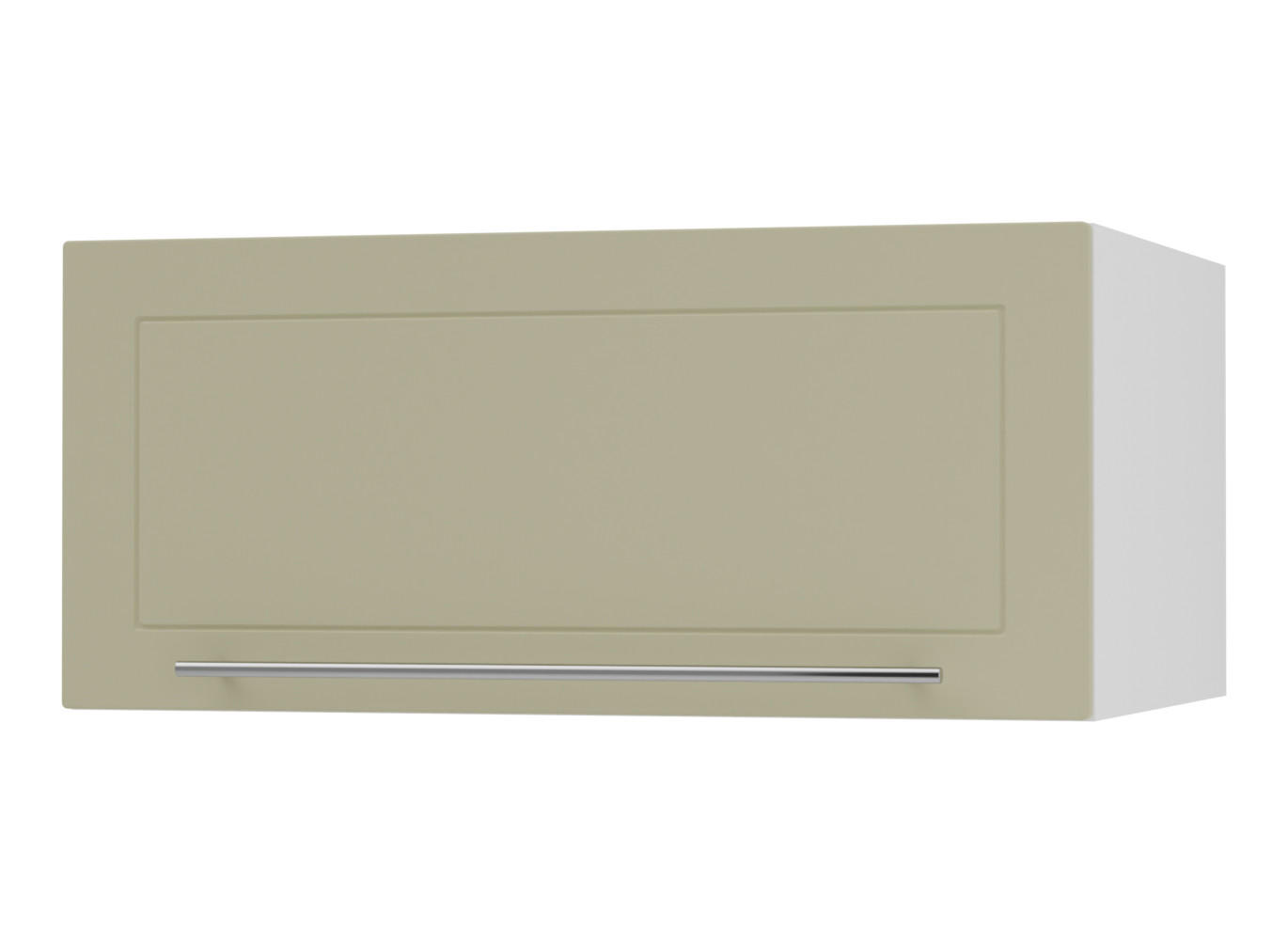 KLAPPHÄNGESCHRANK Kvantum W4B/80-AV Vanille Matt / Weiß Matt 80 / 32,5 / 36cm - Creme/Weiß, Holz/Holzwerkstoff (80/36/32.5cm) - Feldmann-Wohnen