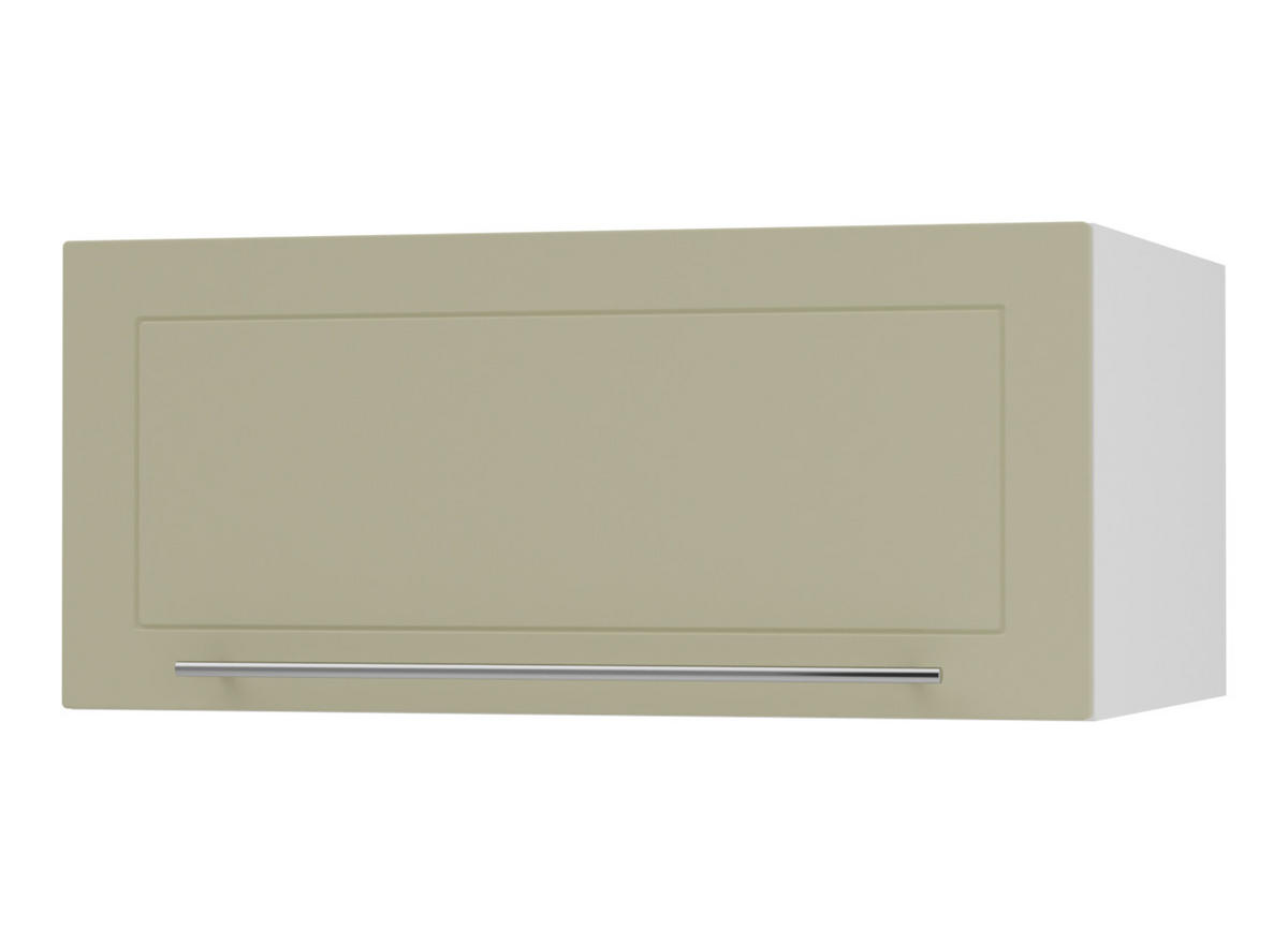 KLAPPHÄNGESCHRANK Kvantum W4B/80-AV Vanille Matt / Weiß Matt 80 / 32,5 / 36cm - Creme/Weiß, Holz/Holzwerkstoff (80/36/32.5cm) - Feldmann-Wohnen