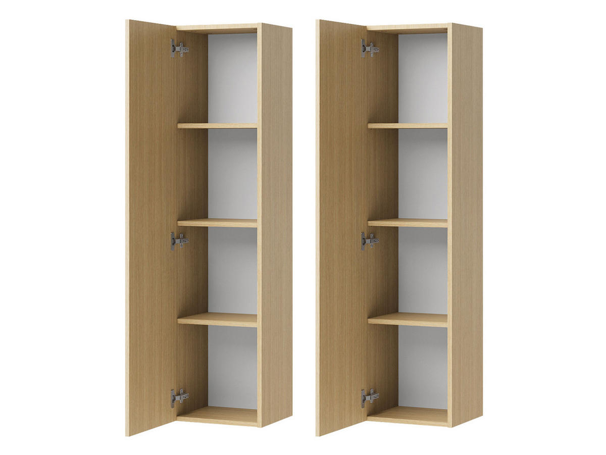 HÄNGESCHRANK-SET Sigma 1D SG11 (2 Stück) - Eichefarben, Holzwerkstoff (34/138/30cm) - MIRJAN24