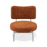 SESSEL Rastervelours 60cm - Dunkelorange/Terracotta, Textil (60/70/71cm) - Sia Home