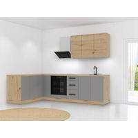 WINKELKÜCHE 270 cm Langen K99-M270 - Beige/Eiche Artisan, Holz (270/212/170cm)
