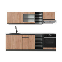 KUCHYNSKÝ KÚT R-Line Goldkraft dub/antracit 240 cm , AP Marble - dub medový/antracitová, kompozitné drevo (240/206.8/60cm) - Vicco