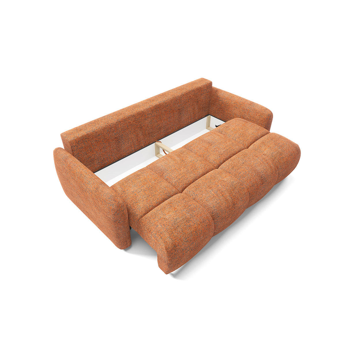 SOFA Vittoria 3 Sitzplätze Orange - Orange, Holz (236/95/121cm) - Petits-meubles