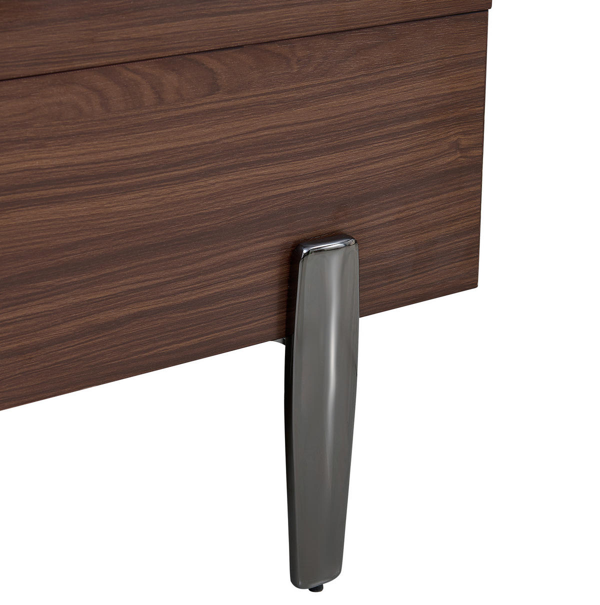 KLUBSKA miza, 105/50/41,5 cm MDF/steklo rjava s predali in prostorom za shranjevanje - rjava, leseni material (105/50/41.5cm) - BEAOK
