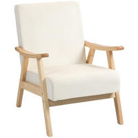 SESSEL 65/80/83 cm in Cremeweiß mit Armlehnen und Samt-Optik - Creme, Kunststoff (80/83/65cm) - BEAOK