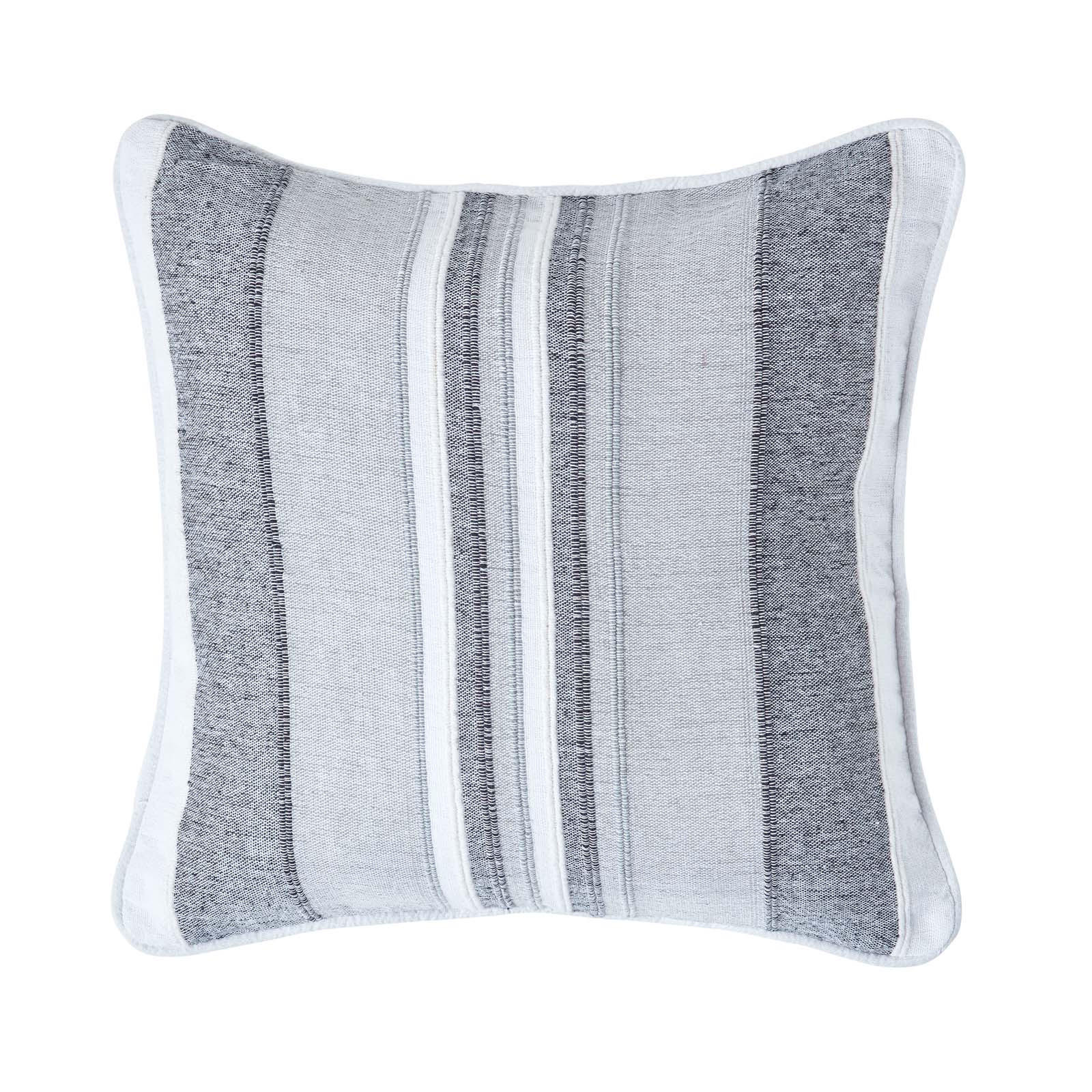 KISSENHÜLLE Morocco Stripe 45/45 cm, 100% Baumwolle - Hellgrau, Textil (45/45cm) - Homescapes