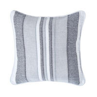 KISSENHÜLLE Morocco Stripe 45/45 cm, 100% Baumwolle - Hellgrau, Textil (45/45cm) - Homescapes
